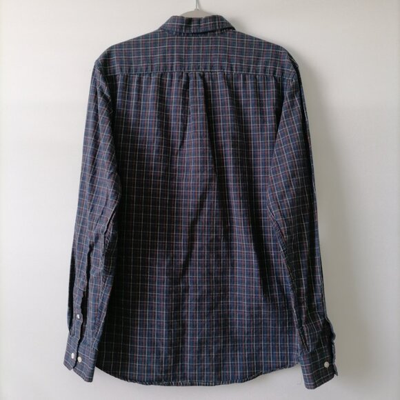 Gap Mens Purple Long Sleeve Slim Fit Palid Button Down Collar Shirt Size L - Picture 4 of 7